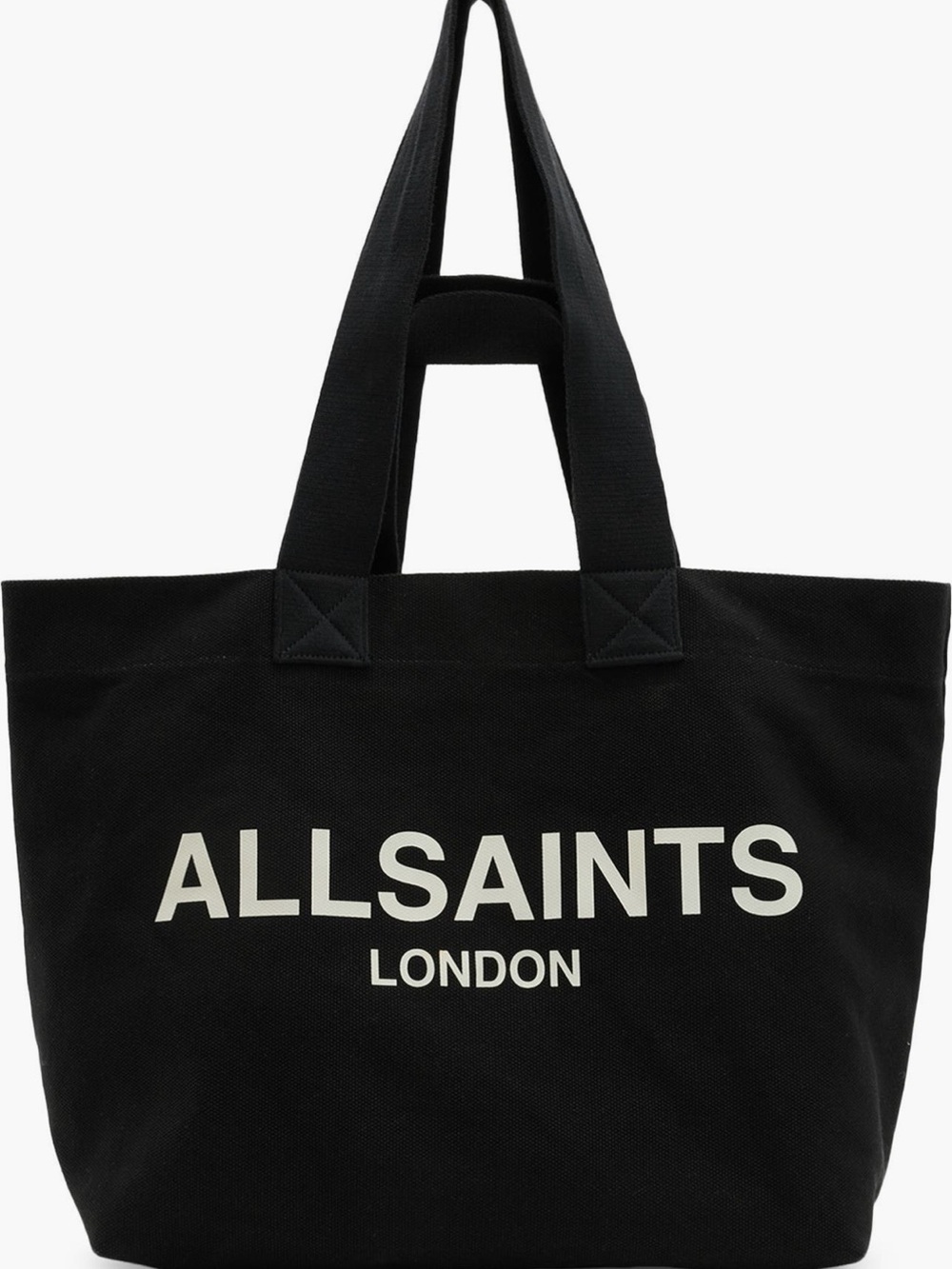 All Saints Black Canvas Logo Tote